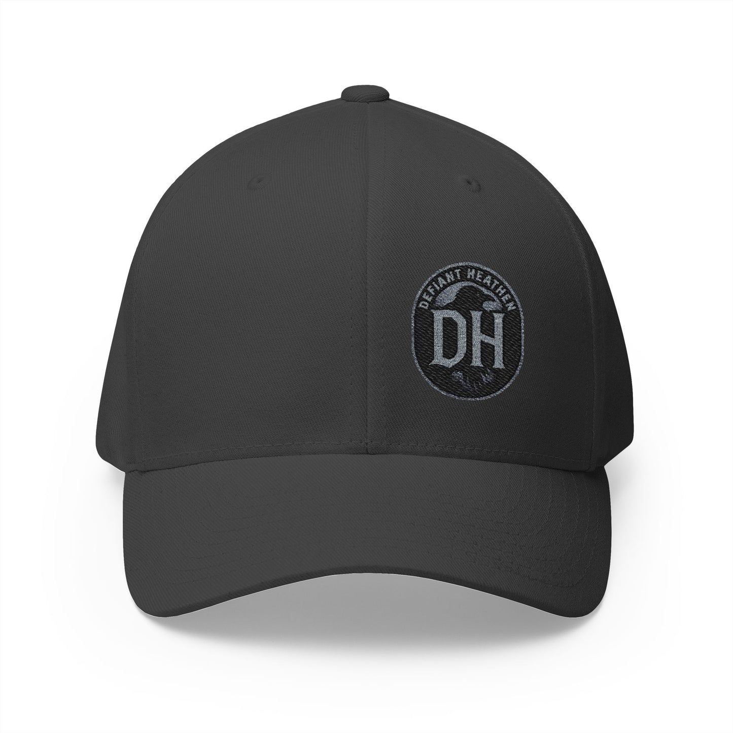 DH Raven Flexfit Cap — Premium Closed‑Back Baseball Hat