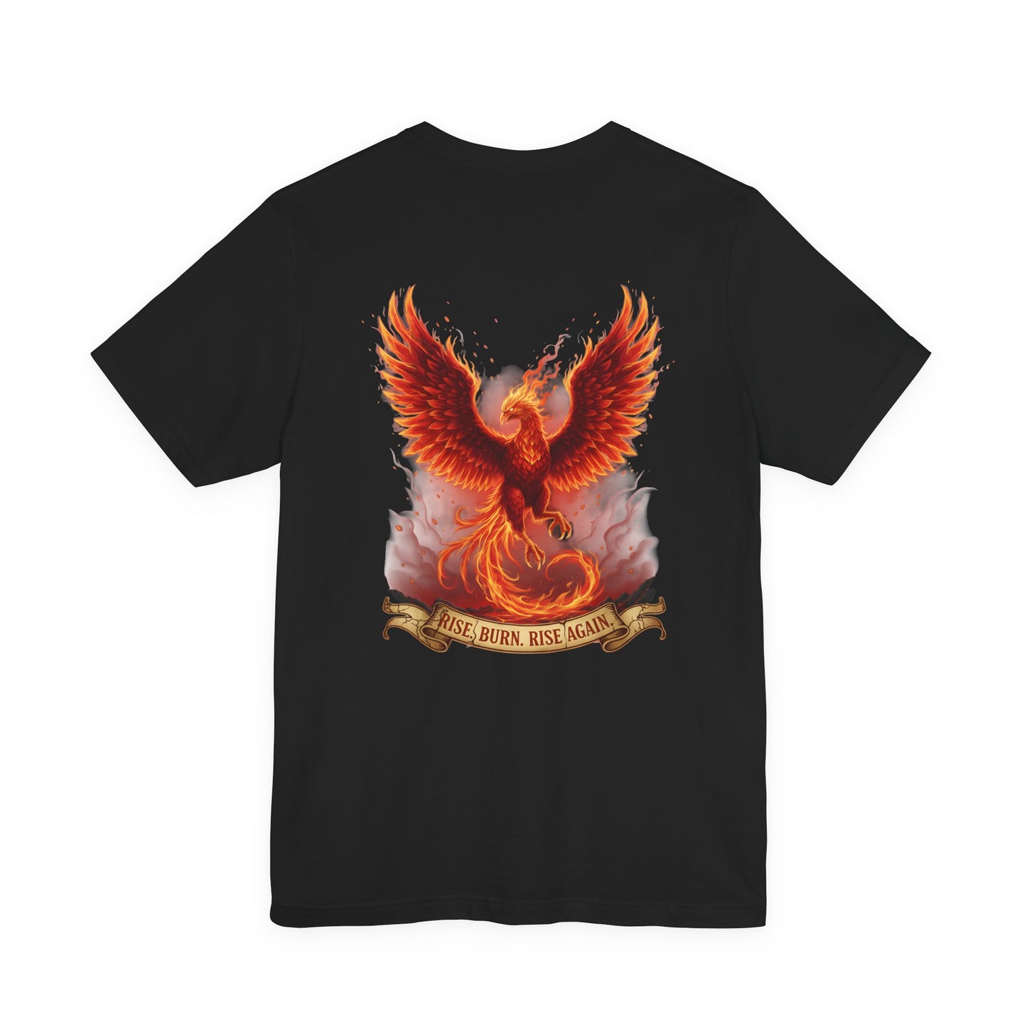 Phoenix Graphic Tee – "Rise, Burn, Rise Again" Short Sleeve T-Shirt