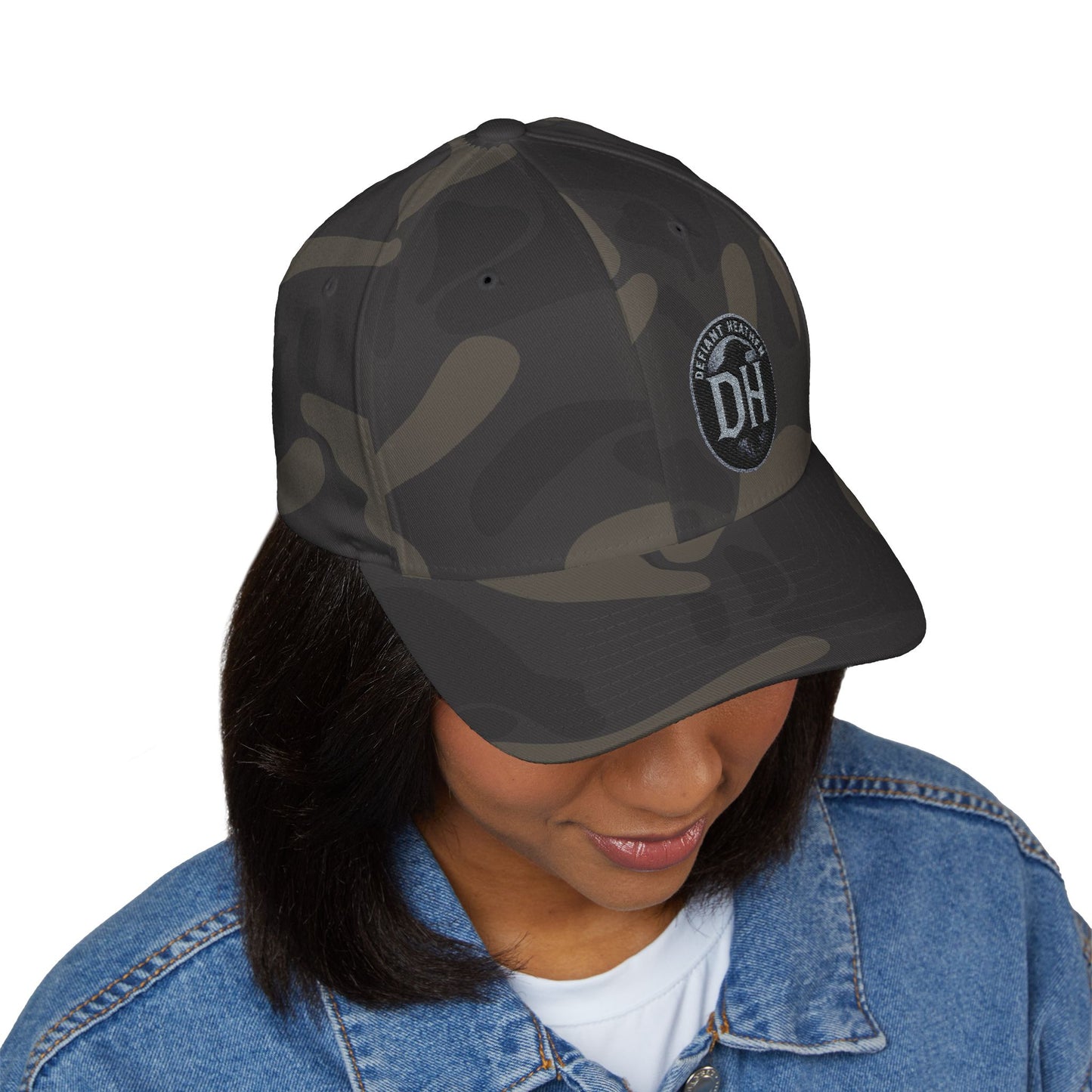 DH Raven Flexfit Cap — Premium Closed‑Back Baseball Hat