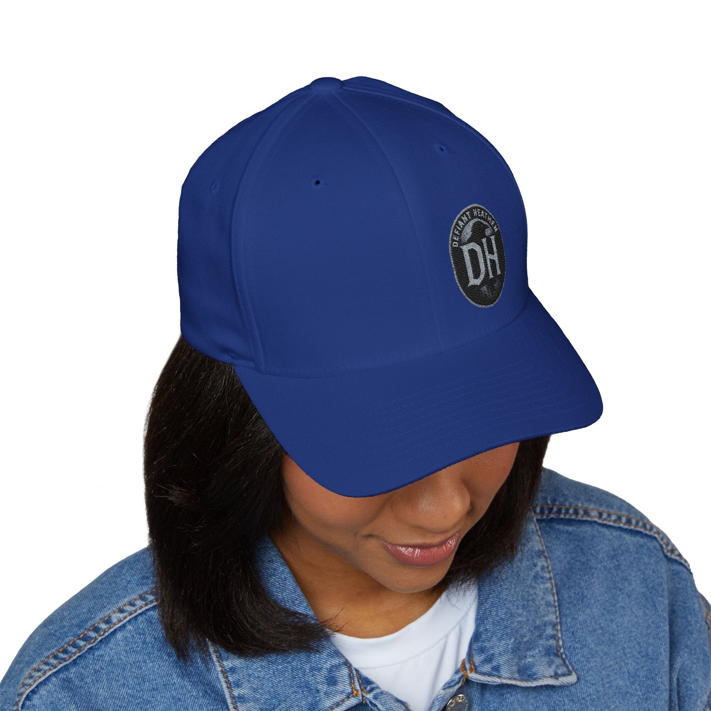 DH Raven Flexfit Cap — Premium Closed‑Back Baseball Hat