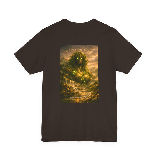 Gaia Primordial Tee — "She Was Here First. She Will Be Here Last."