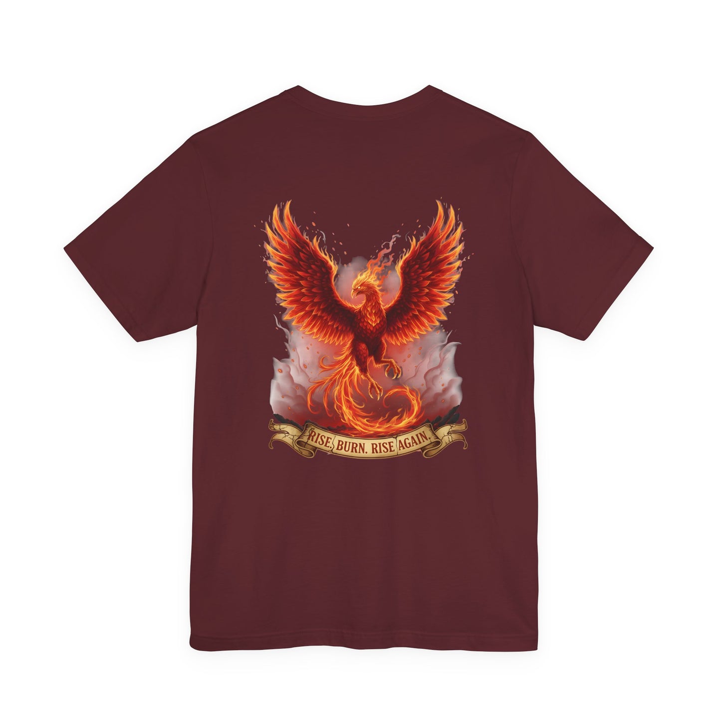 Phoenix Graphic Tee – "Rise, Burn, Rise Again" Short Sleeve T-Shirt