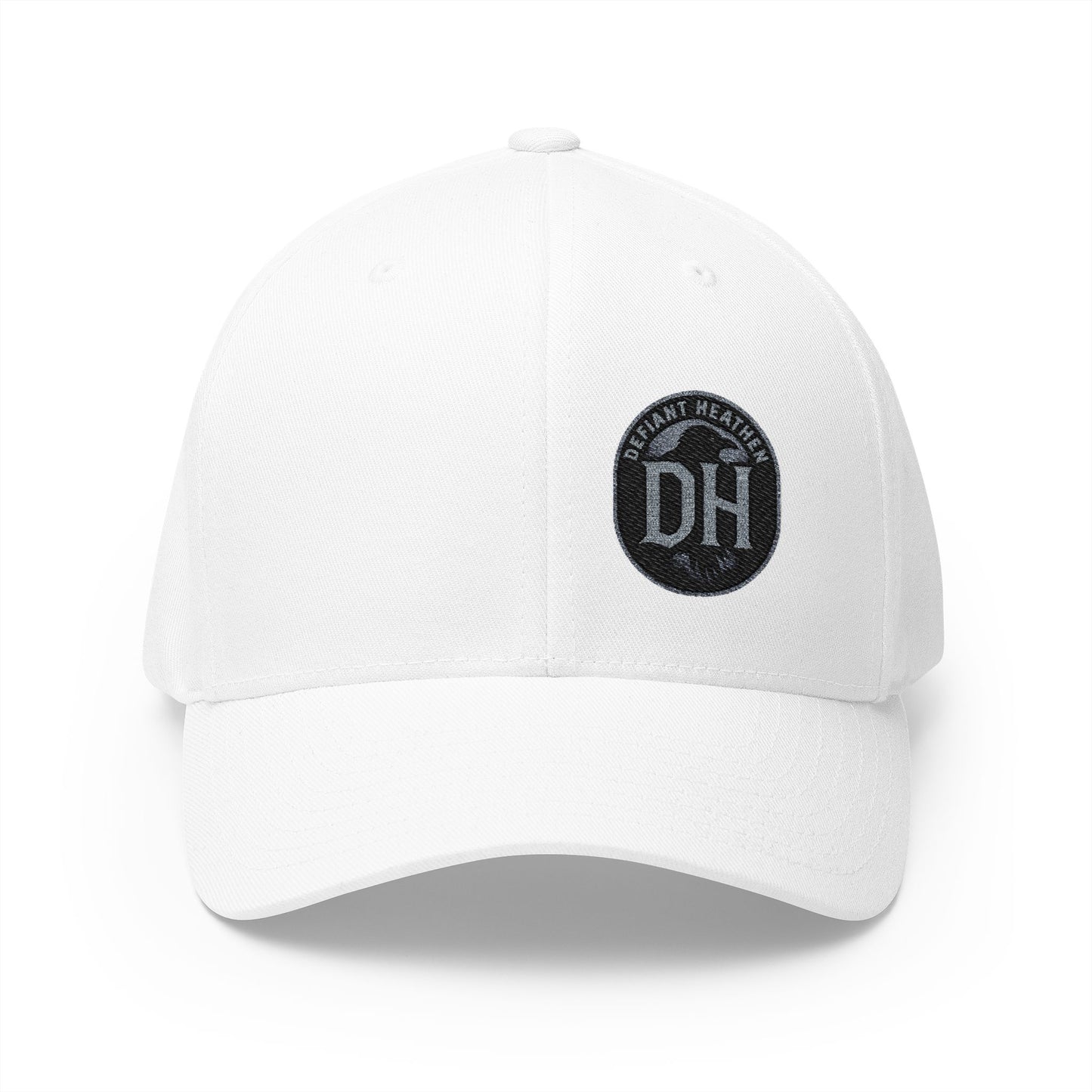 DH Raven Flexfit Cap — Premium Closed‑Back Baseball Hat