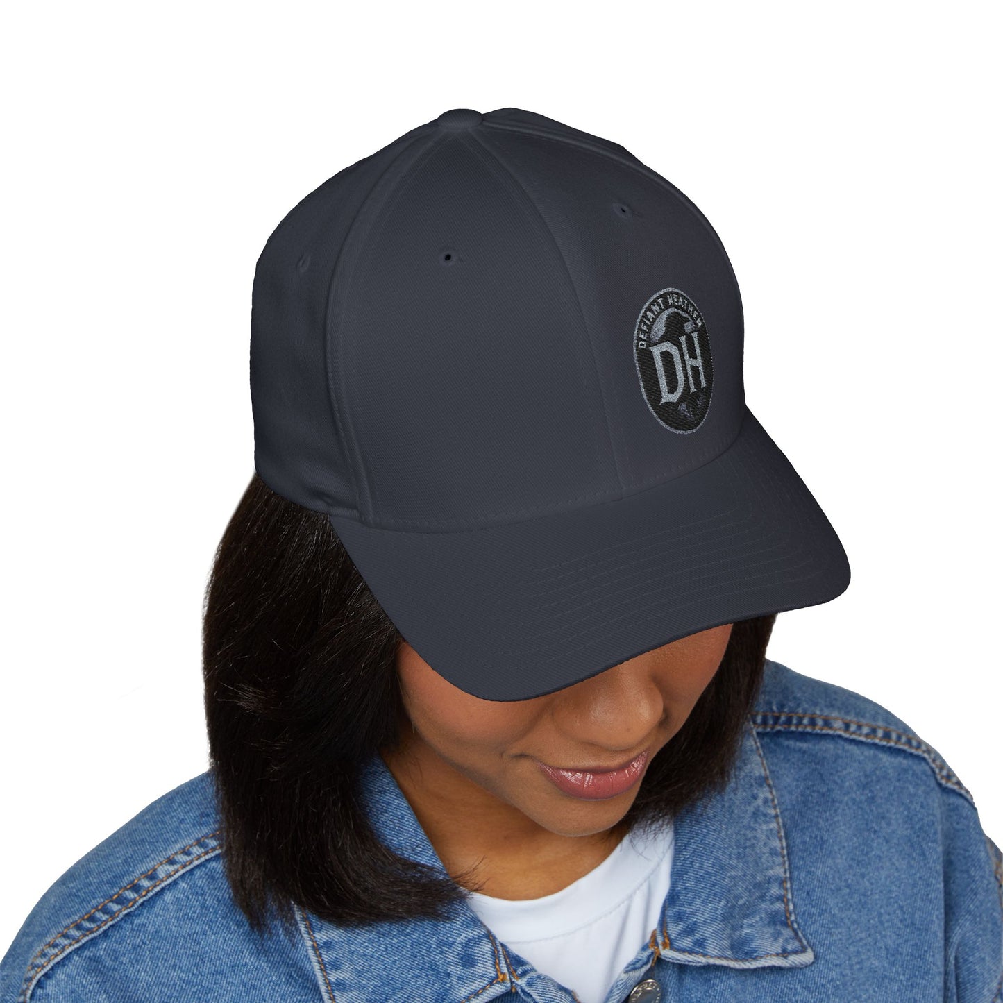 DH Raven Flexfit Cap — Premium Closed‑Back Baseball Hat
