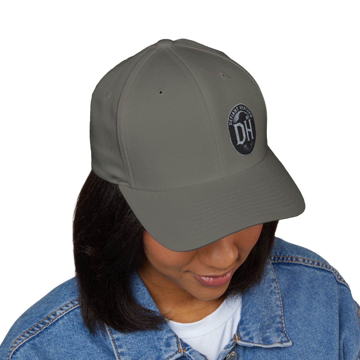 DH Raven Flexfit Cap — Premium Closed‑Back Baseball Hat