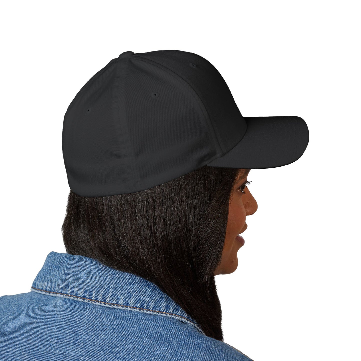 DH Raven Flexfit Cap — Premium Closed‑Back Baseball Hat