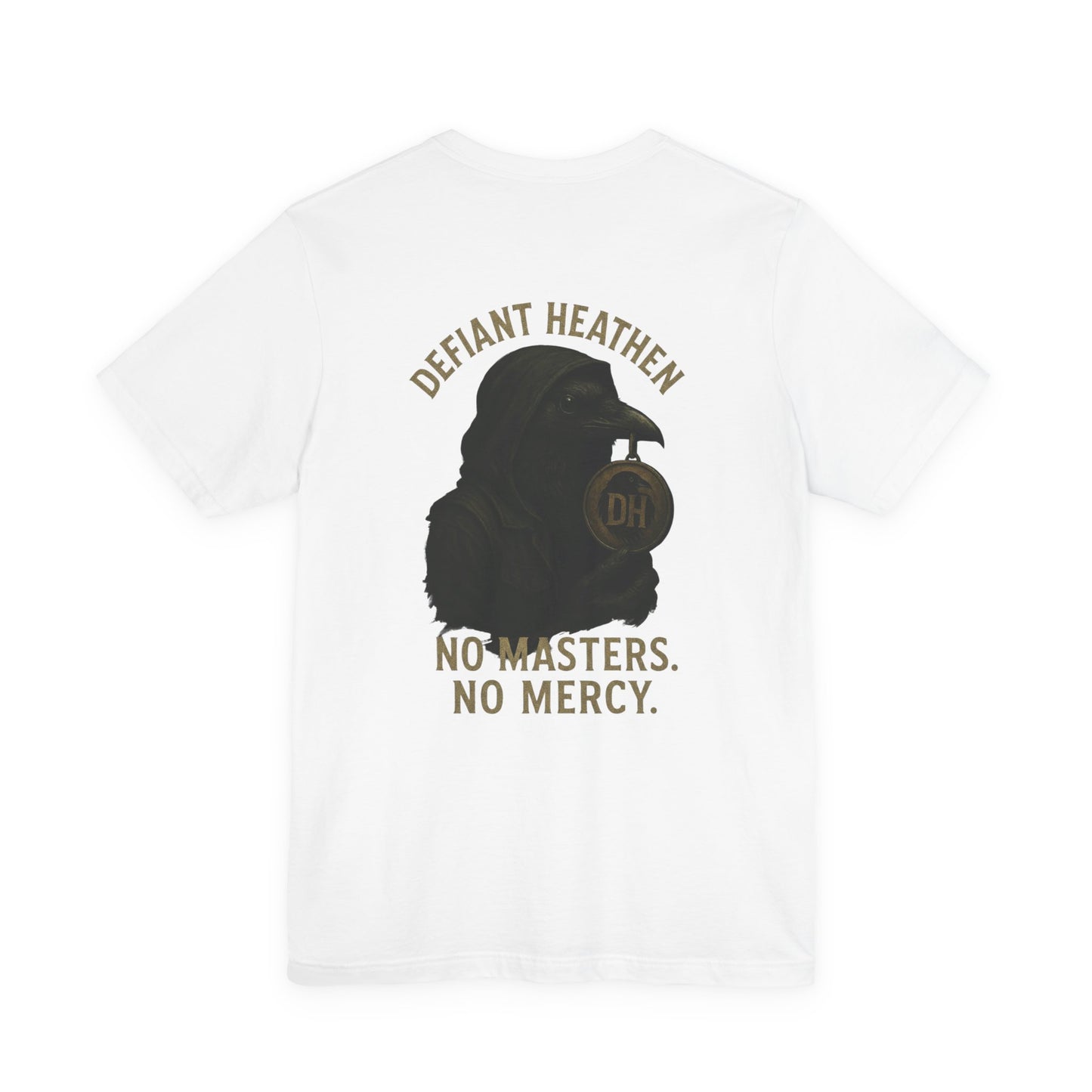 No Masters No Mercy Graphic Tee — Rebellious 'Stay Defiant' Short Sleeve Shirt