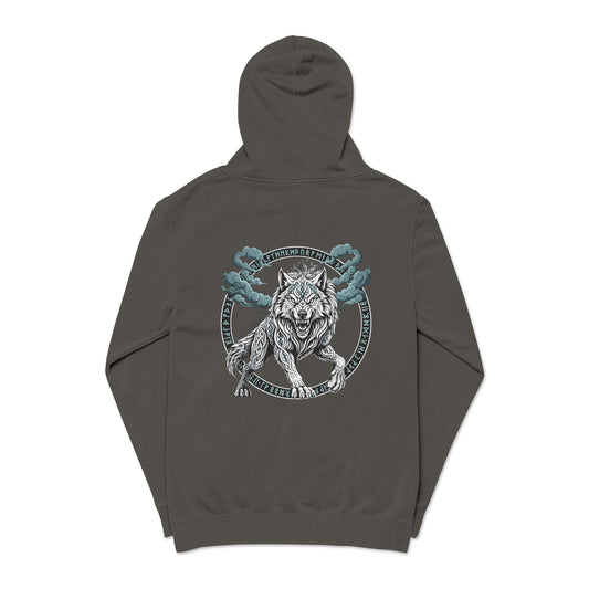 Fenrir Norse Wolf Hoodie — "Loki's Son" Rune Logo