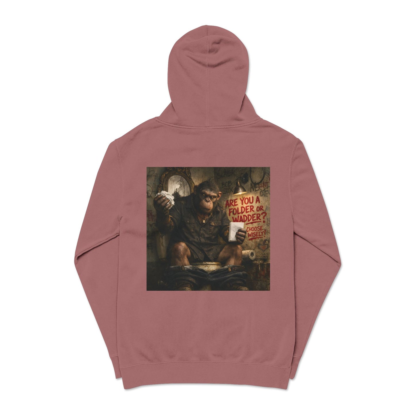 Gritty Question Graphic Hoodie — 'Are You a Folder or a Wadder?'