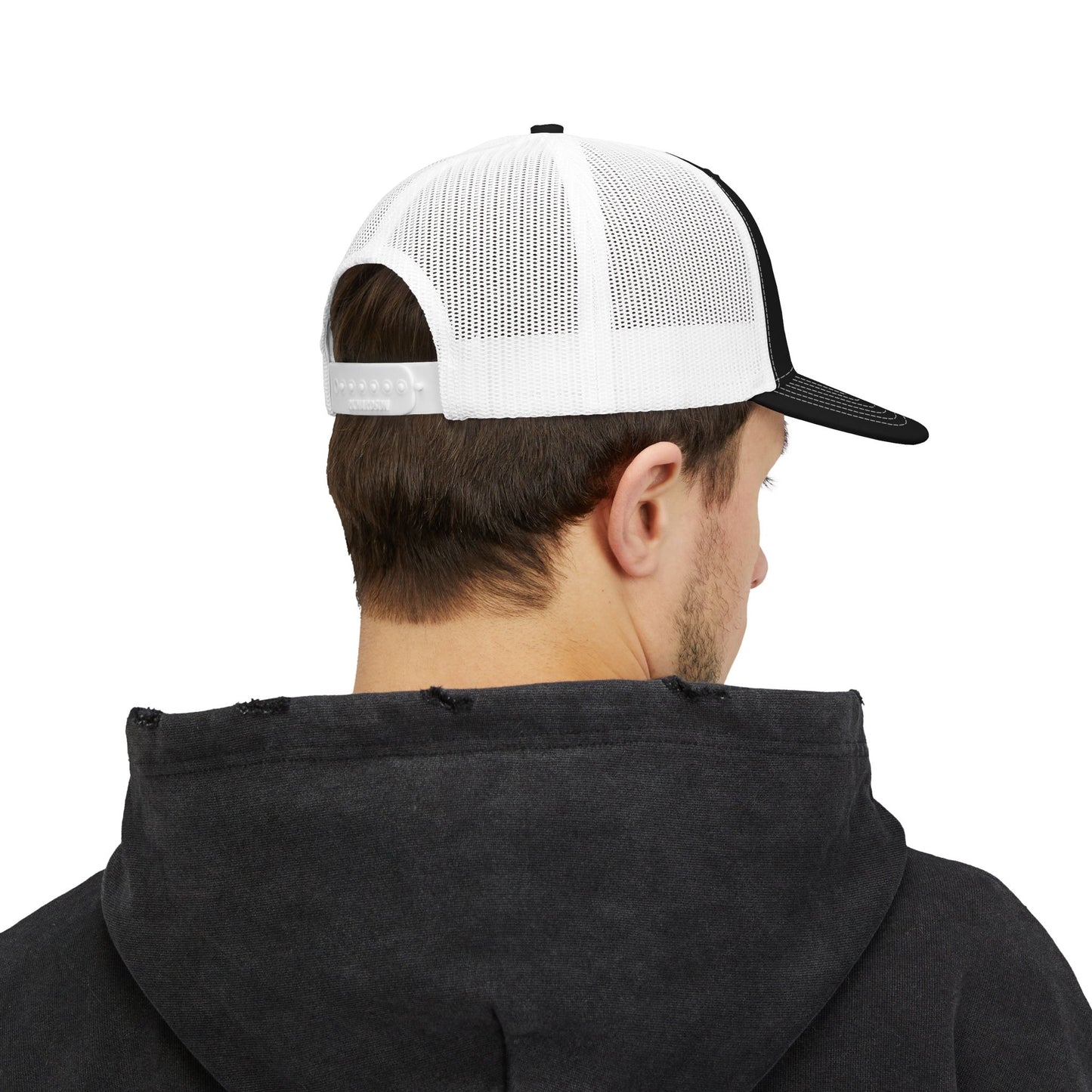 DH Raven Logo Trucker Cap –  Mesh Snapback