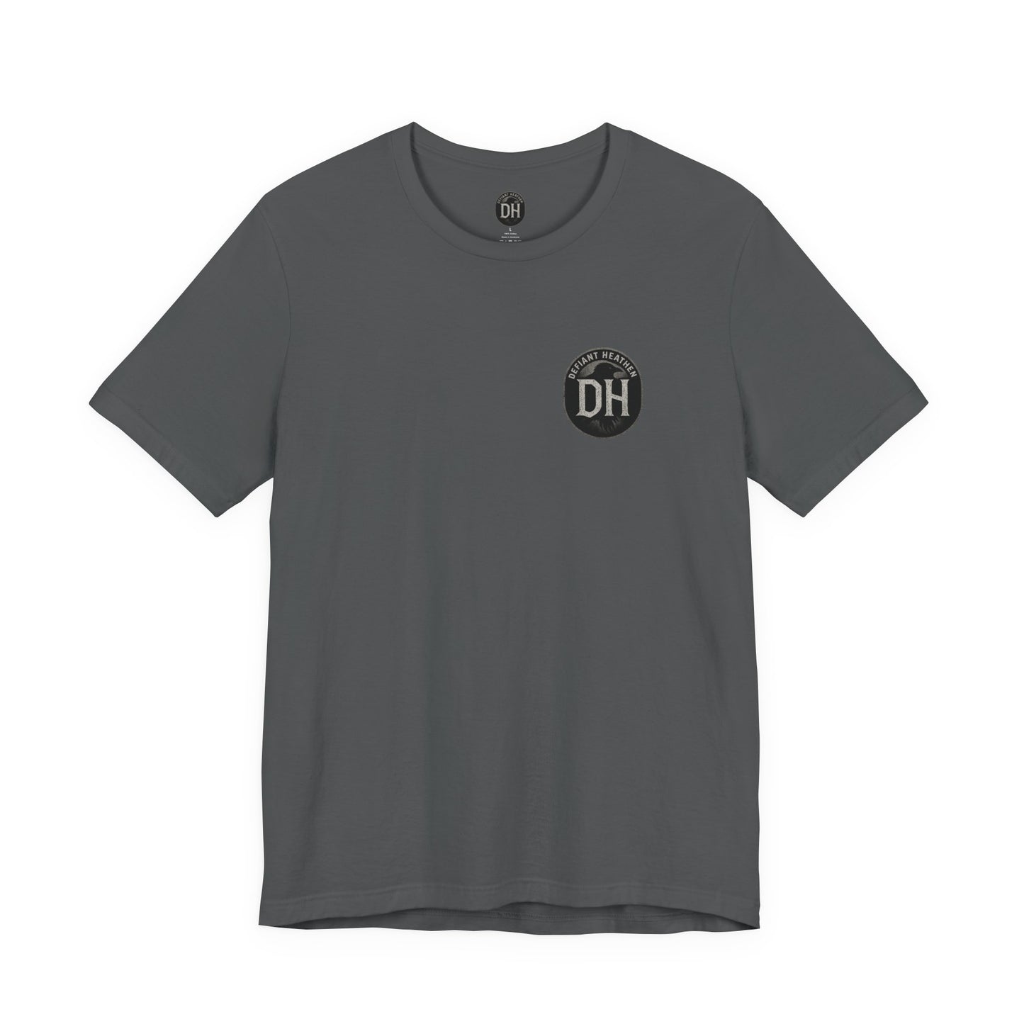 Unbroken By Design Tee — Minimal DH Chest Logo, Motivational Back Text