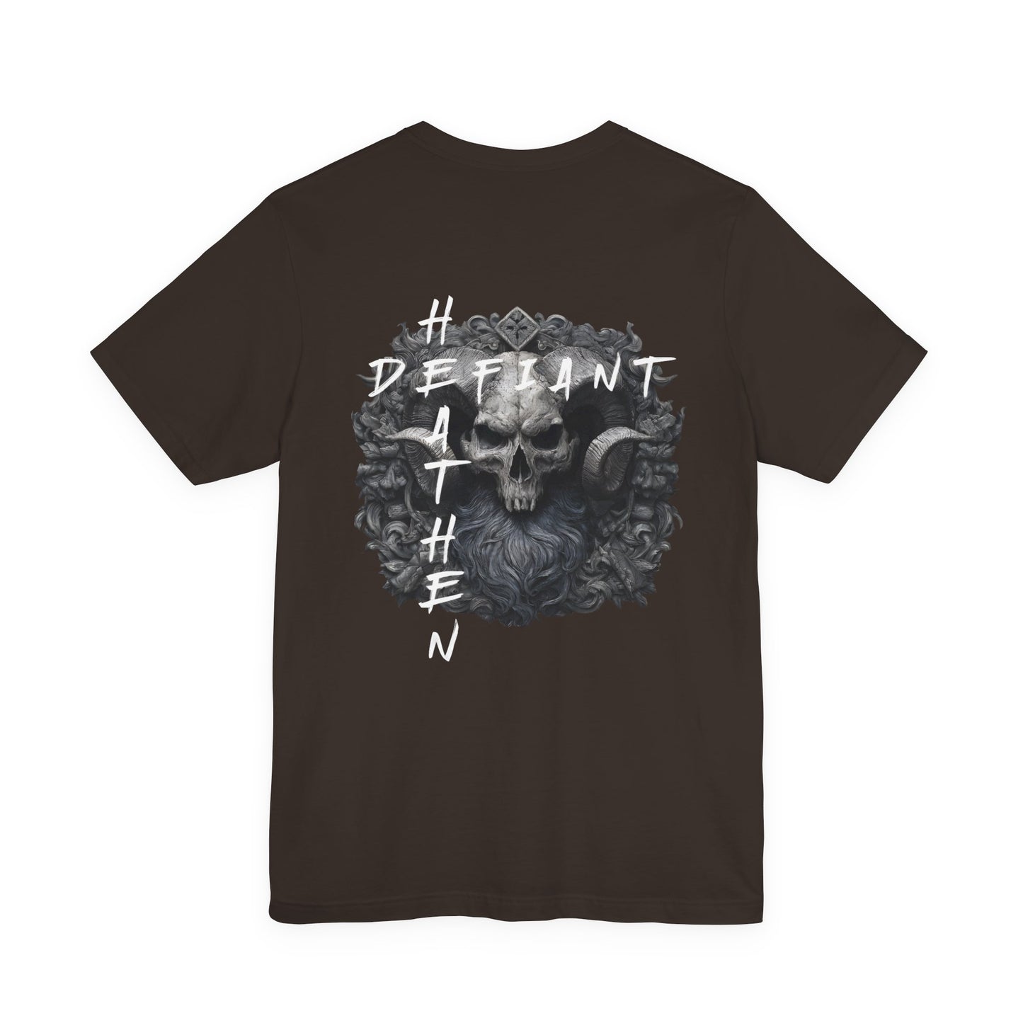 Defiant Heathen Ram Skull Graphic Tee