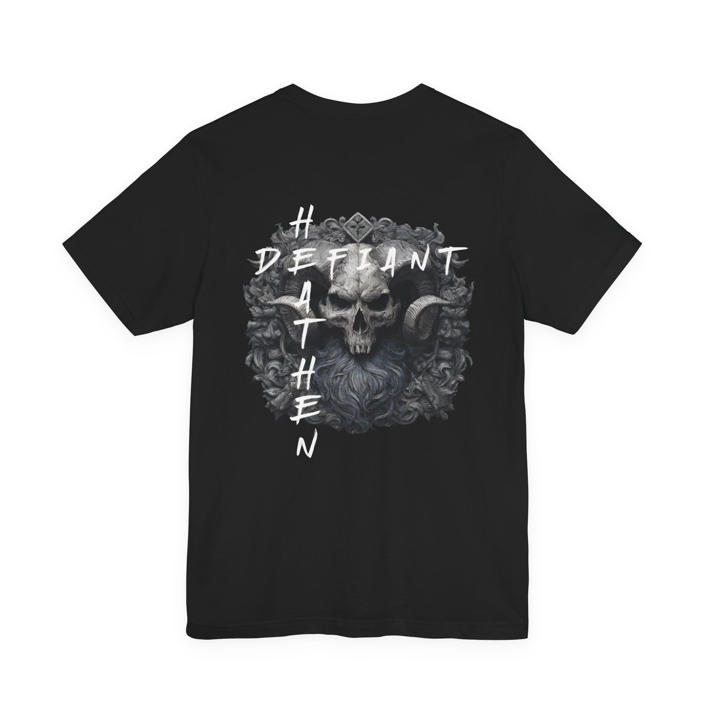 Defiant Heathen Ram Skull Graphic Tee