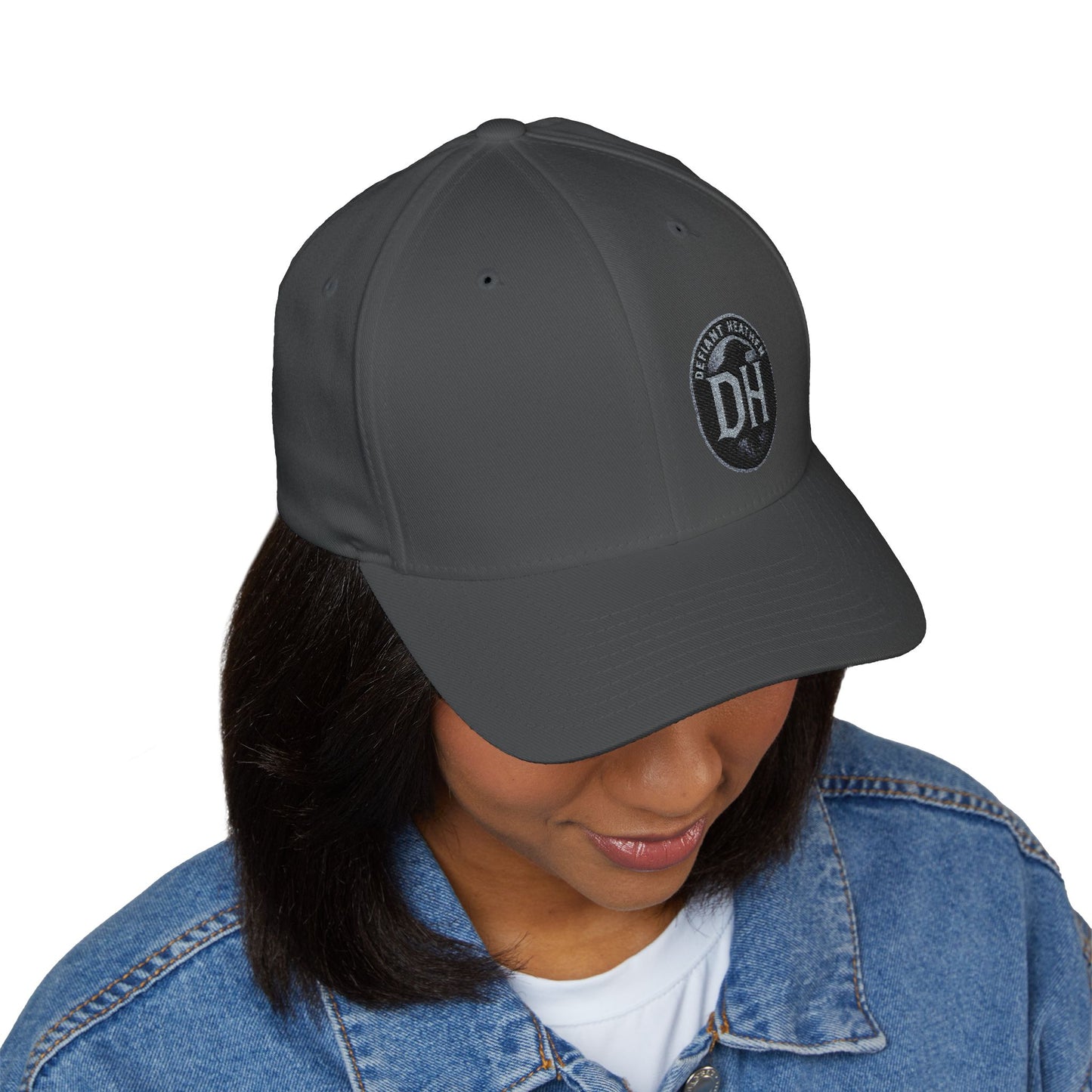 DH Raven Flexfit Cap — Premium Closed‑Back Baseball Hat