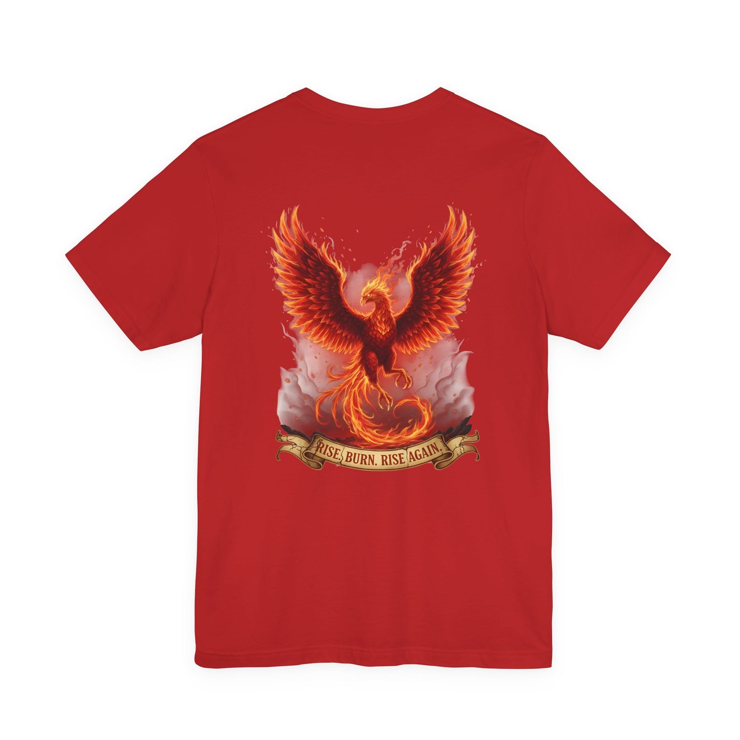 Phoenix Graphic Tee – "Rise, Burn, Rise Again" Short Sleeve T-Shirt