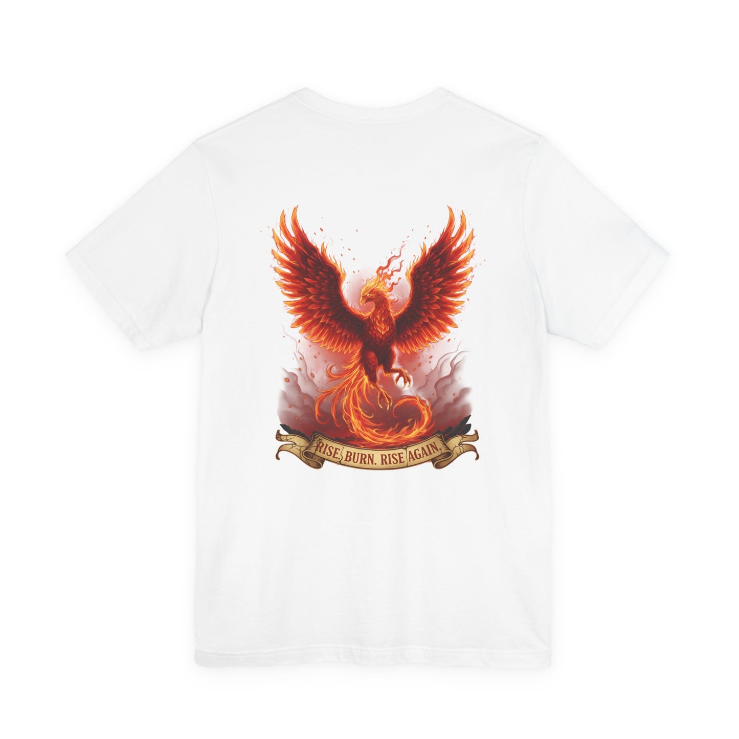 Phoenix Graphic Tee – "Rise, Burn, Rise Again" Short Sleeve T-Shirt
