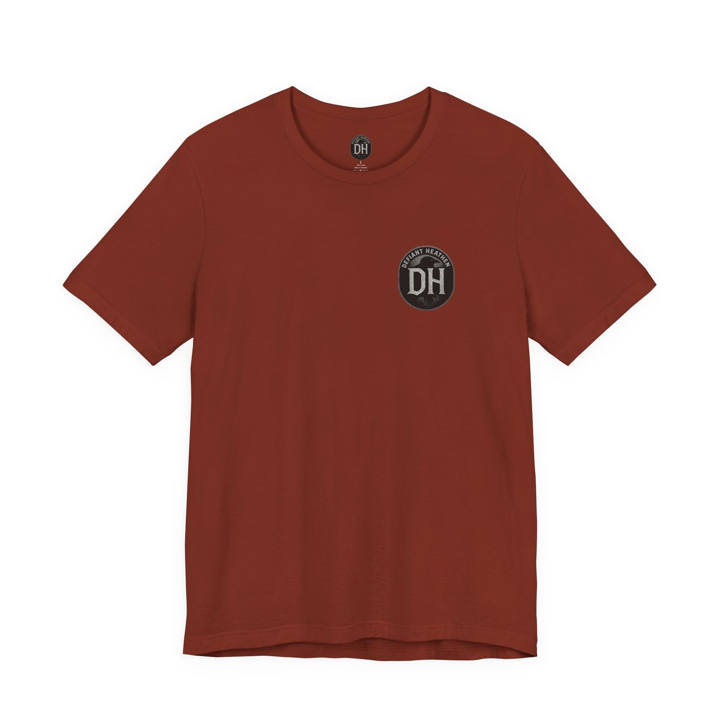 Unbroken By Design Tee — Minimal DH Chest Logo, Motivational Back Text