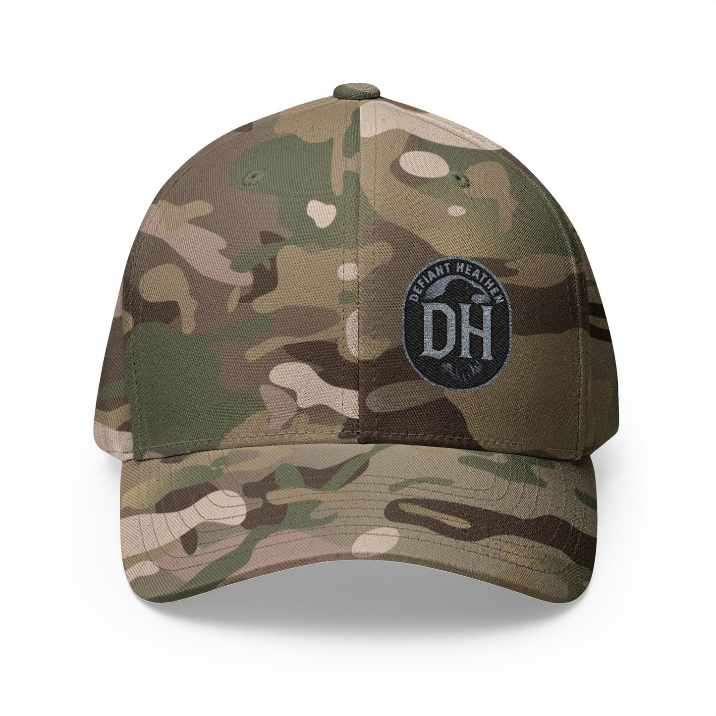 DH Raven Flexfit Cap — Premium Closed‑Back Baseball Hat