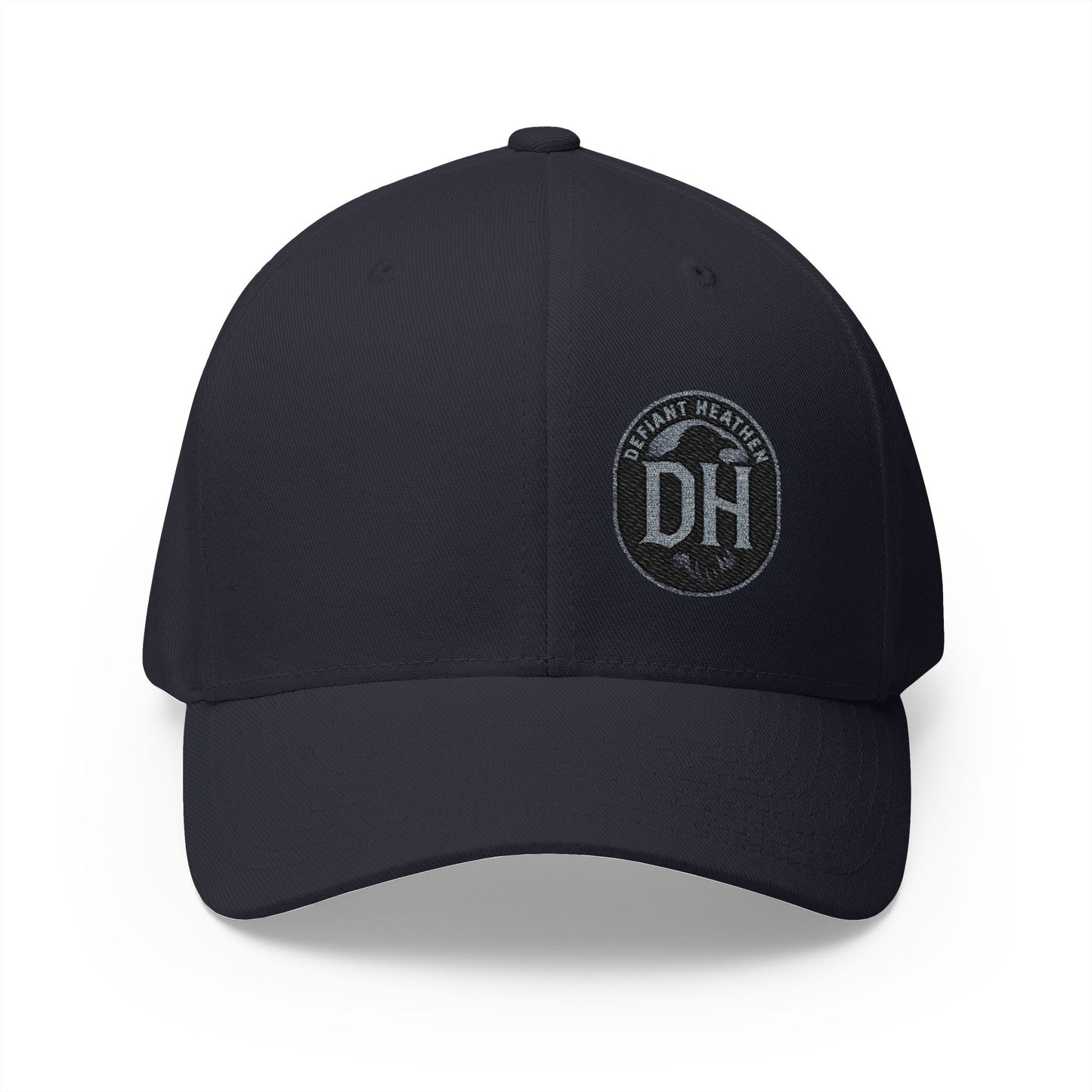 DH Raven Flexfit Cap — Premium Closed‑Back Baseball Hat