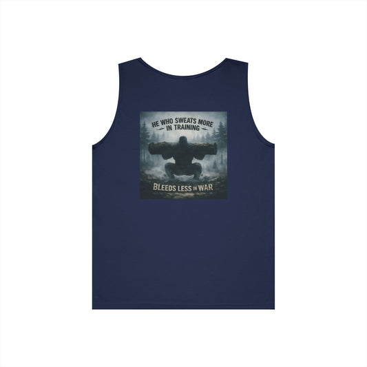 Train Hard. Bleed Less. Tee — Warrior-Mindset Cotton Shirt