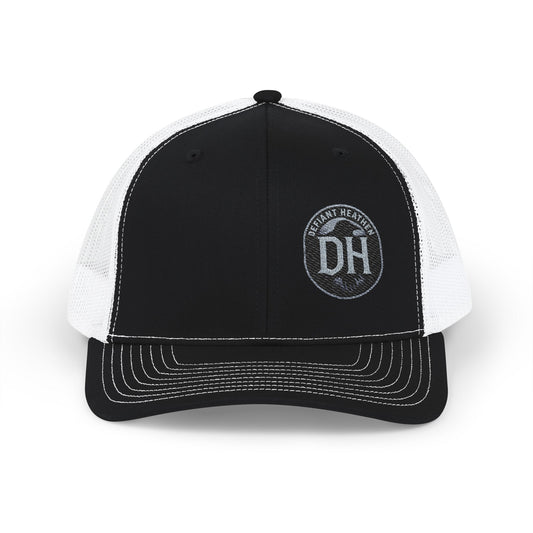 DH Raven Logo Trucker Cap –  Mesh Snapback
