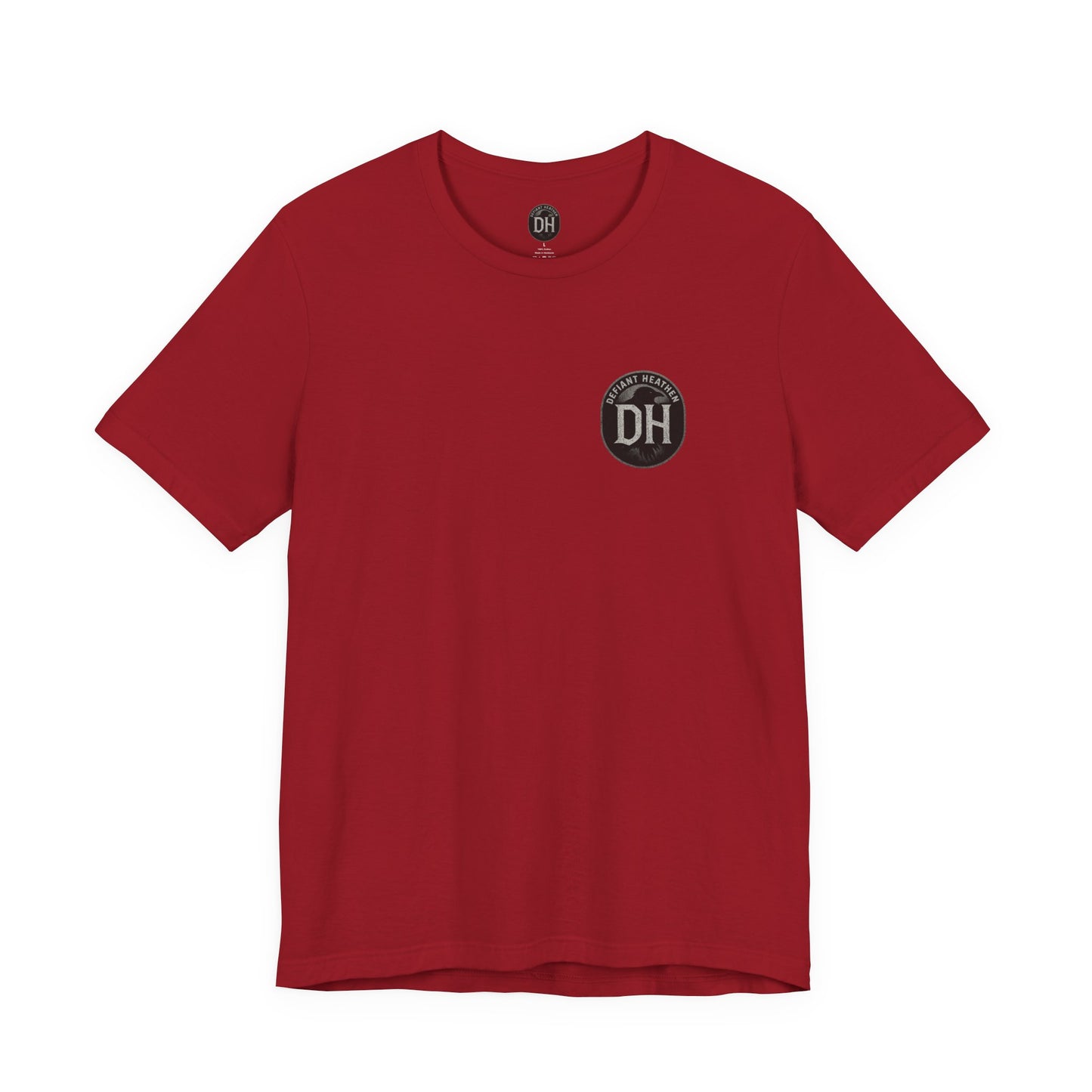 Unbroken By Design Tee — Minimal DH Chest Logo, Motivational Back Text