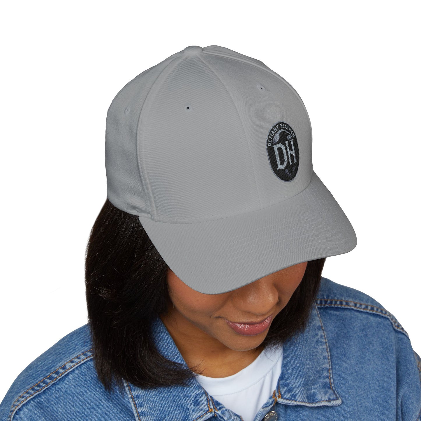DH Raven Flexfit Cap — Premium Closed‑Back Baseball Hat