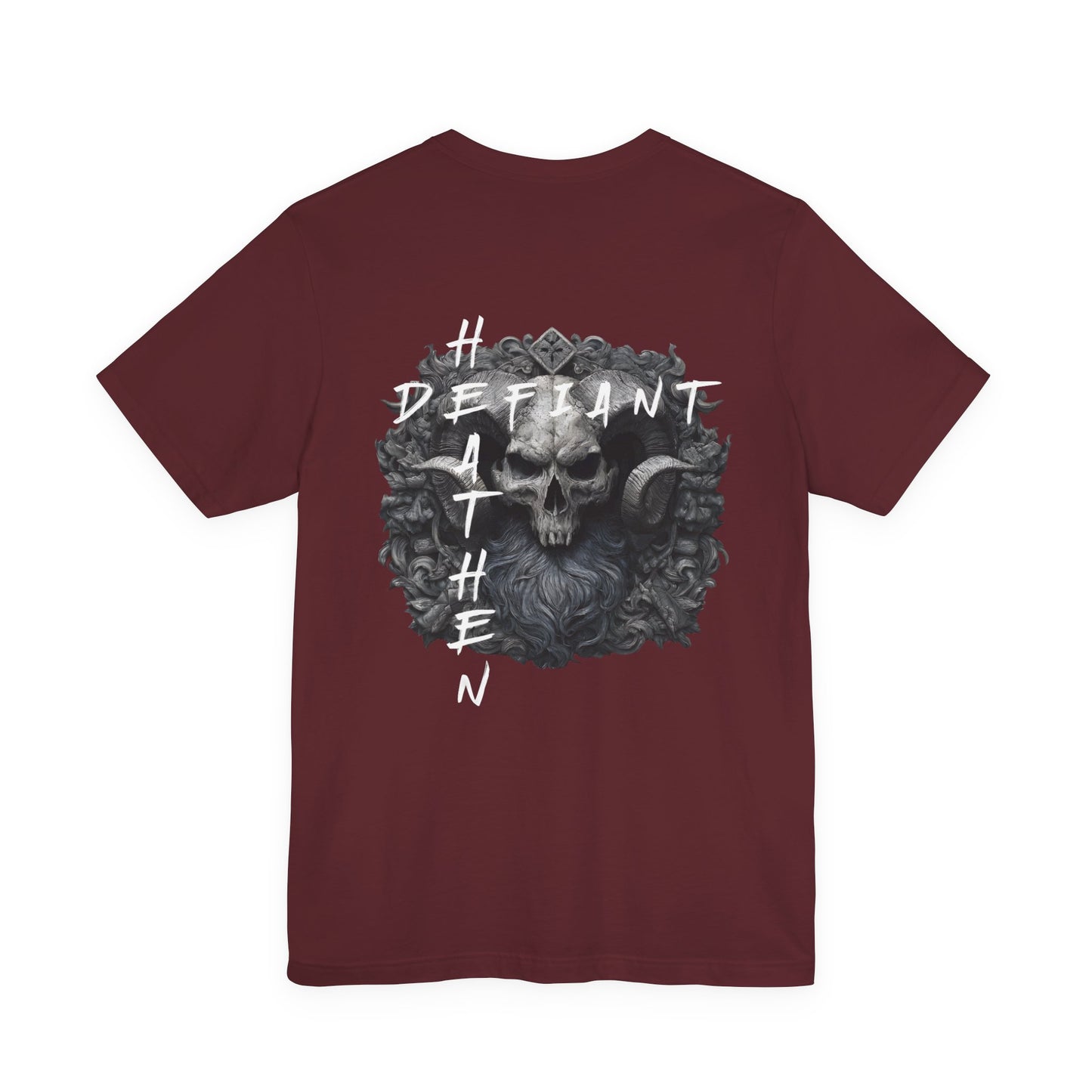 Defiant Heathen Ram Skull Graphic Tee