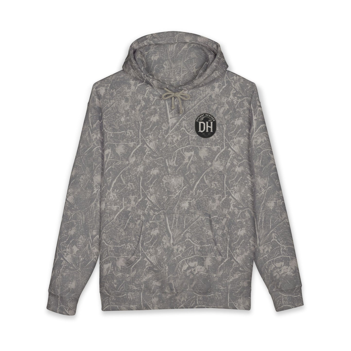 Defiant Heathen Ram Skull Hoodie — Gothic Viking Pagan Graphic Pullover