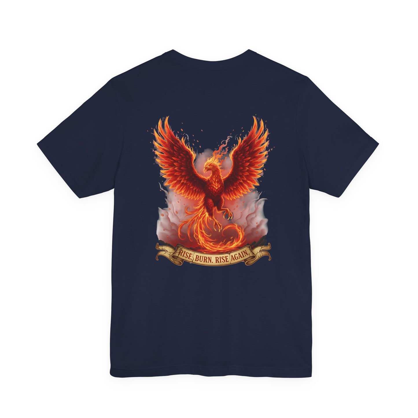Phoenix Graphic Tee – "Rise, Burn, Rise Again" Short Sleeve T-Shirt