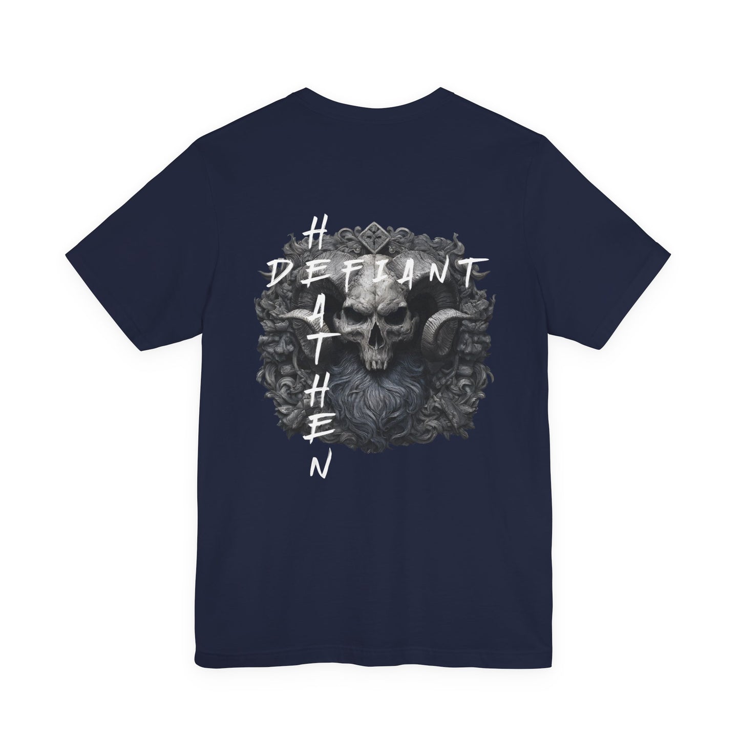 Defiant Heathen Ram Skull Graphic Tee