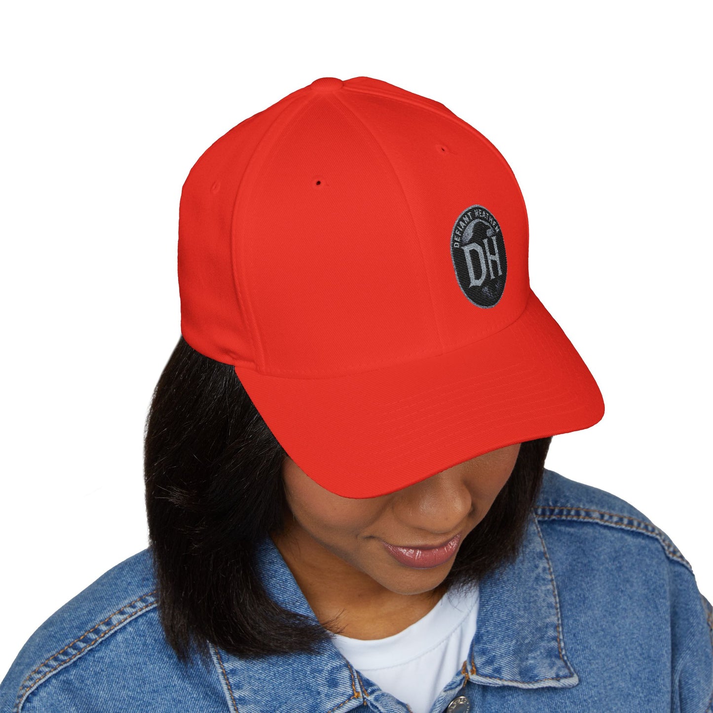 DH Raven Flexfit Cap — Premium Closed‑Back Baseball Hat