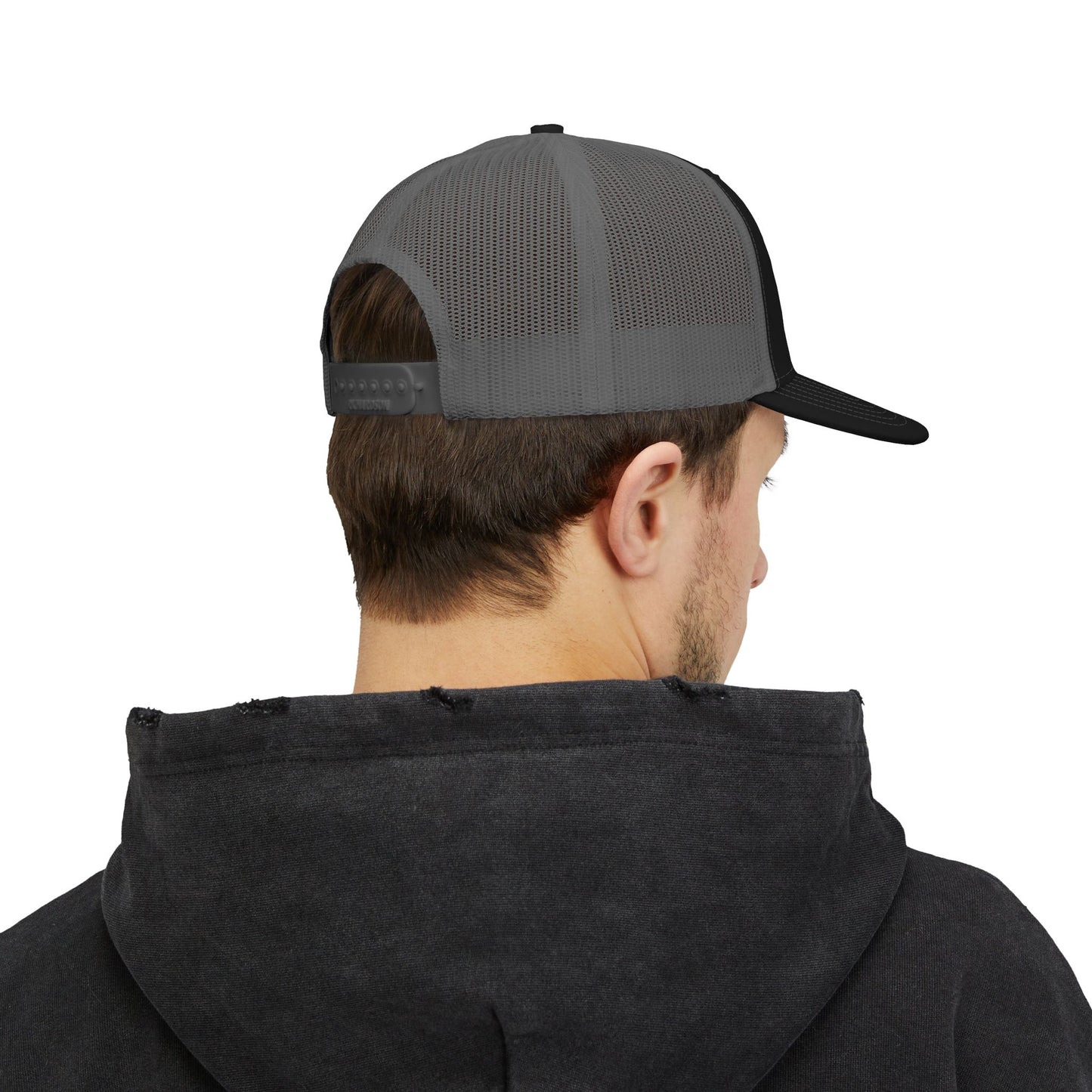 DH Raven Logo Trucker Cap –  Mesh Snapback