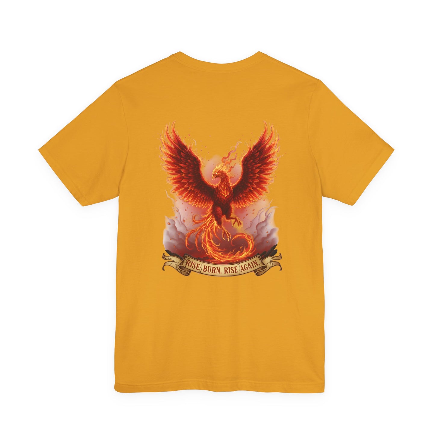 Phoenix Graphic Tee – "Rise, Burn, Rise Again" Short Sleeve T-Shirt